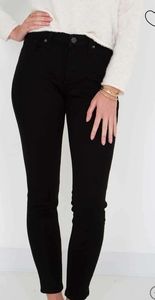 Silver Jeans Curvy High Rise Skinny Jeans for Women in Black